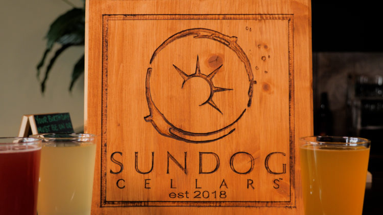 sundog ciderhouse hard cider on the bar